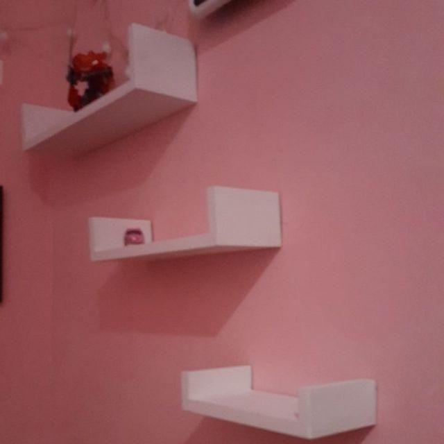 Rak Dinding Serbaguna Sudut Tempel Pojok Susun Dapur Serbaguna Kayu Shabby Gantung Vintage Murah !!