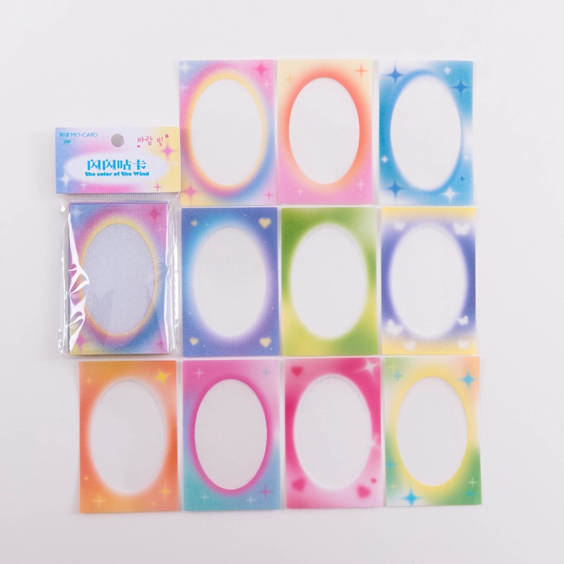 20pcs Kartu Foto PET Glitter Untuk Dekorasi