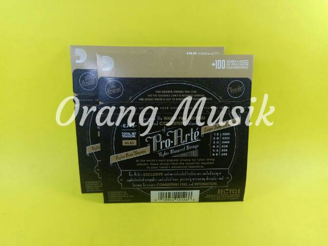 Senar Gitar Nylon Classical Guitar D Addario EJ45