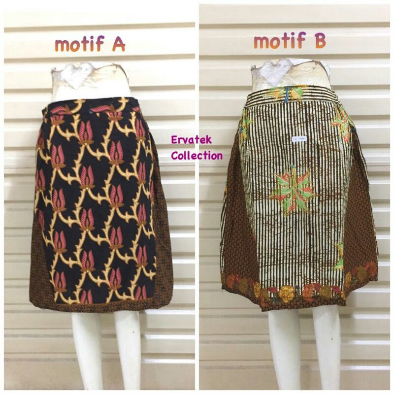 Rok Pendek Imelda K014 Bawahan Batik Wanita Midi Skirt Klok