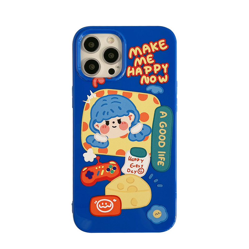 Case Motif Kartun Untuk iPhone 11 pro MAX XS MAX XR 12 mini 7 plus 12 pro MAX