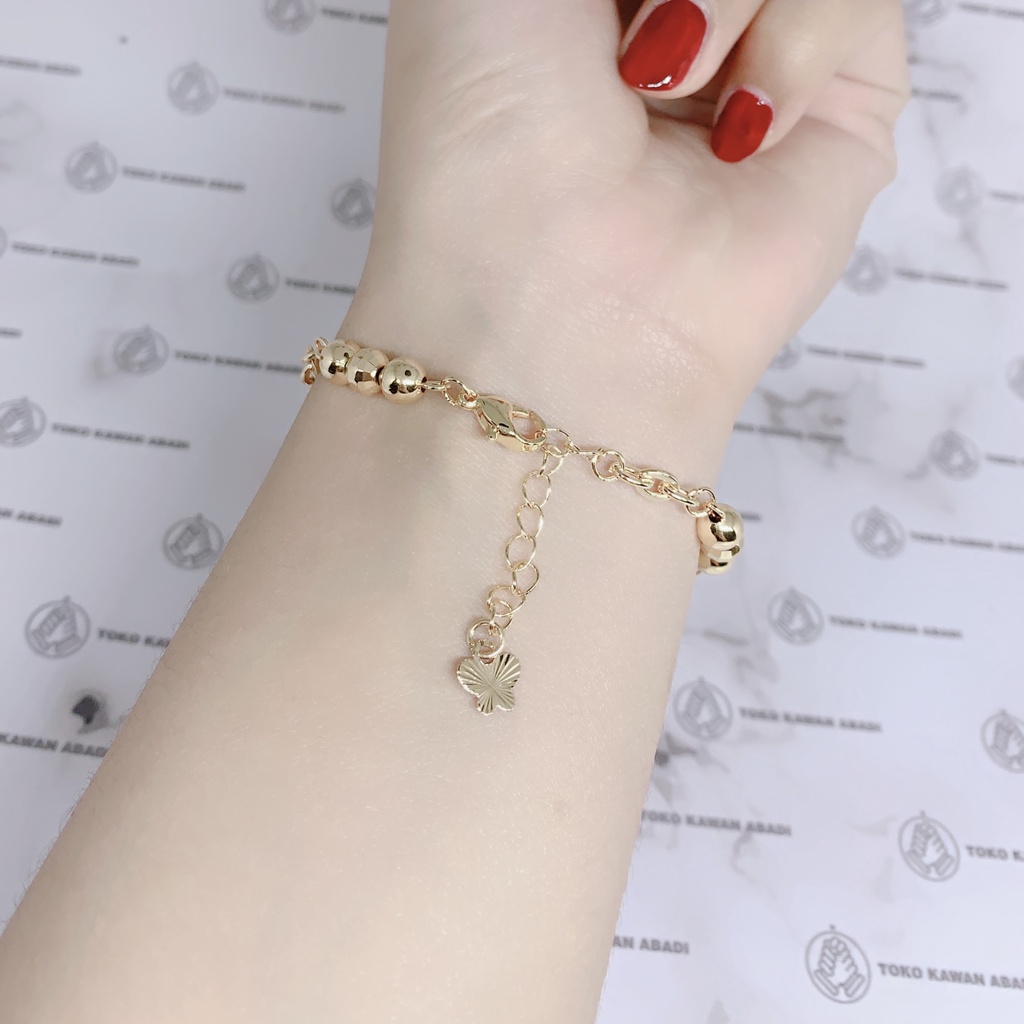 Xuping Gold Gelang Tangan Bangkok Permata Slick Bunga Perhiasan Wanita *33