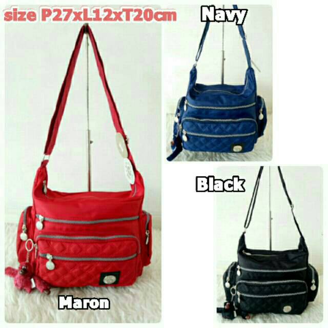TAS 100% ORIGINAL - Kp2016 Tas Selempang Wanita Kipling Bordir Super IMPORT HIGH QUALITY