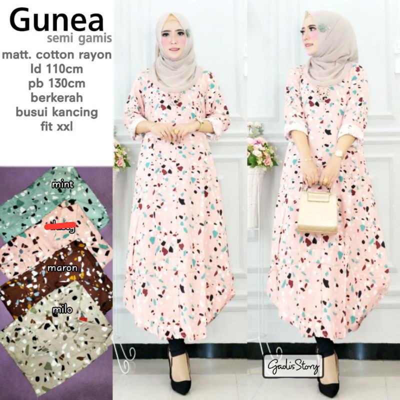 BISA COD| BAJU WANITA SEMI GAMIS GUNEA BY GADIS