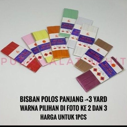 

BISBAN LISBAN PITA LIS BIS POLOS SATIN PINGGIRAN PAKAIAN BAJU KAIN WARNA WARNI SPOT BIAS FAST COLOUR