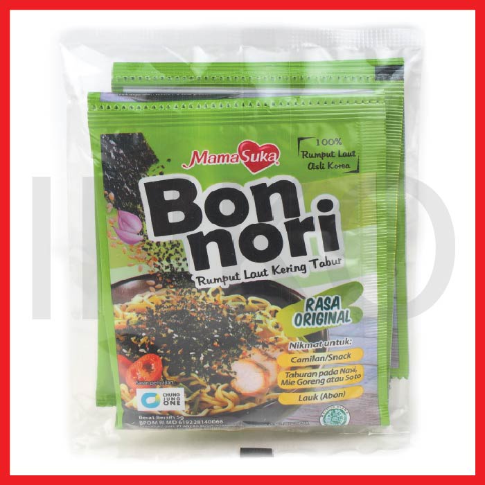 MAMASUKA BON NORI RUMPUT LAUT KERING TABUR RASA ORIGINAL 4X5GR