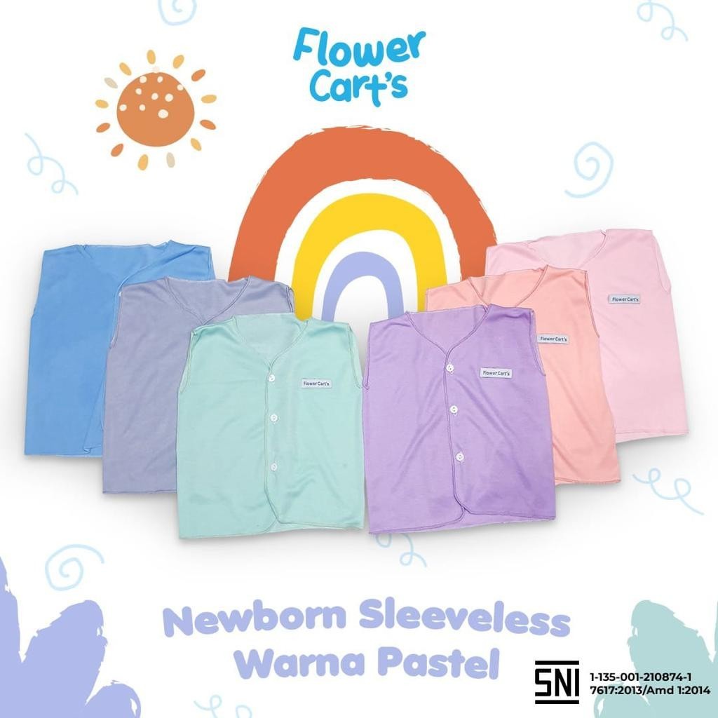 Baju Bayi Newborn / Panjang / Pendek / Kutung / Buntung 0-6 Bulan Flower Cart's