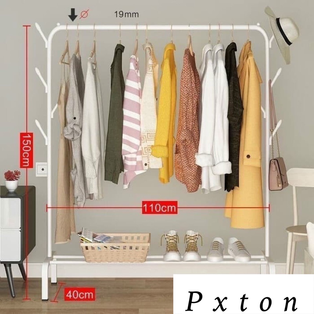 ( Big stand hanger single) Rak Gantungan Baju, Celana,Tas,Serbaguna, Jemuran, Portable PXTON murah