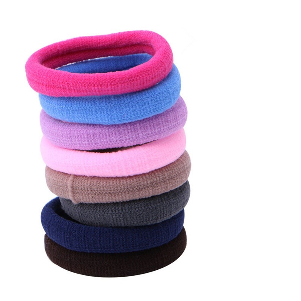 【COD Tangding】50Pcs Candy Colors Simple Elastic Hair Bands Ponytail Holder Hair Accessories Rubber Bands Girls