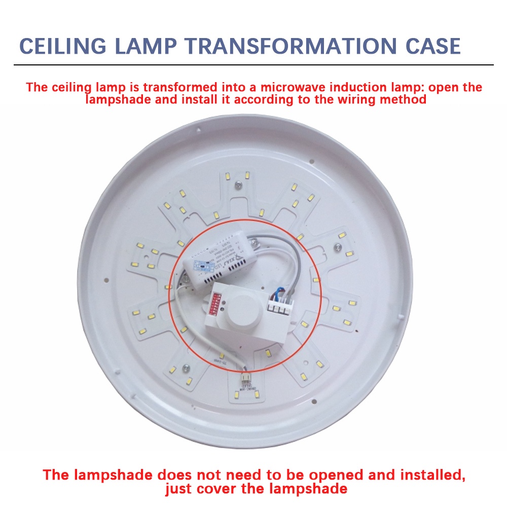 NEW Microwave Sensor Switch 5.8ghz HF AC85-250V LED 360° Radar Motion Body Sensing