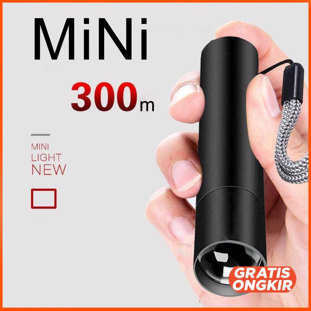 Senter LED Mini Rechargable Telescopic Zoom XPE - 3187