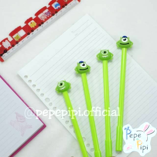 4 dan 12 pcs Pena Mike Monster Inc, Monster University, Pen Bolpen Pulpen Gelpen Karakter Lucu