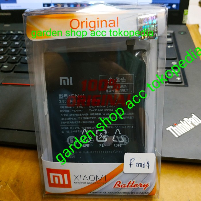 TERBARU- BISA COD BATERAI XIAOMI BN41 REDMI NOTE 4 / BN 41 /BN41 ORIGINAL 100%
