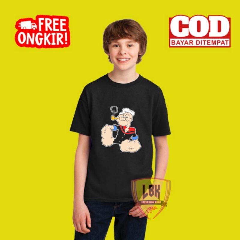 KAOS ANAK POPEYE / BAJU ANAK POPEYE / BAJU KAOS ANAK POPEYE TERBARU
