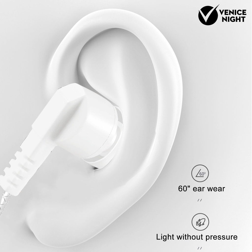 (VNEP) (Berkabel) Headset Earphone Earbuds In-ear Portable Sensitifitas Tinggi Ergonomis Jack 3.5mm + Mic