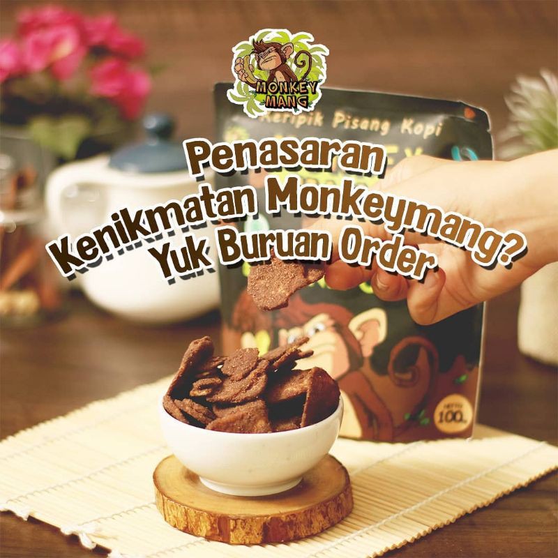 KERIPIK PISANG / CEMILAN KERIPIK PISANG/ BANANA CHIPS MONKEY MANG