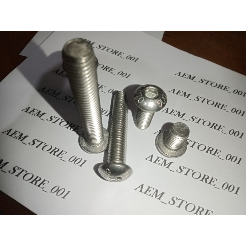 BUTTON L M10 X 50 (5cm) stainless 304 A2-70