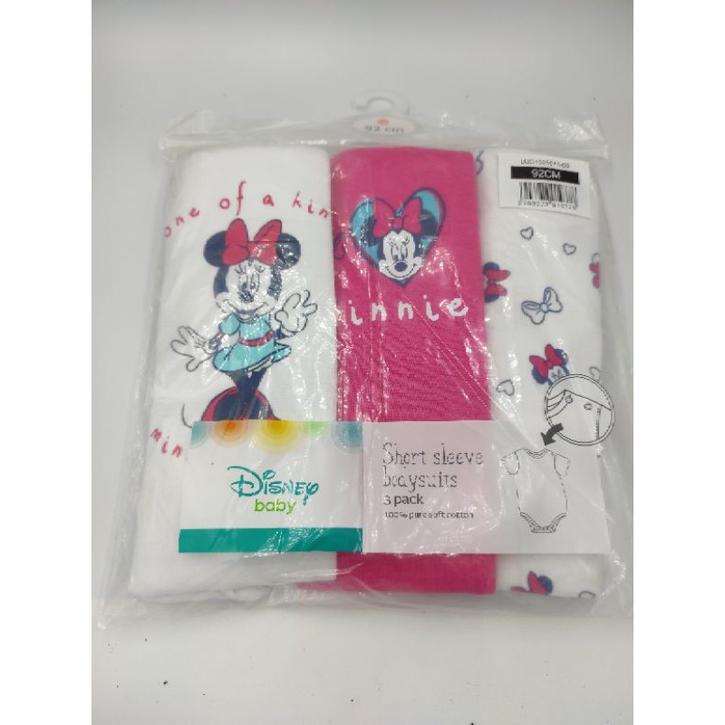 Bodysuit branded disney baby original isi 3 pcs