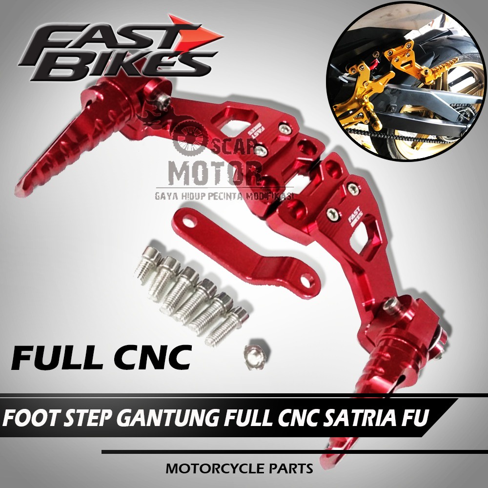 FASTBIKES 9009A FOOTSTEP FOOT STEP GANTUNG BELAKANG PIJAKAN INJAKAN SATRIA FU 150 FULL CNC