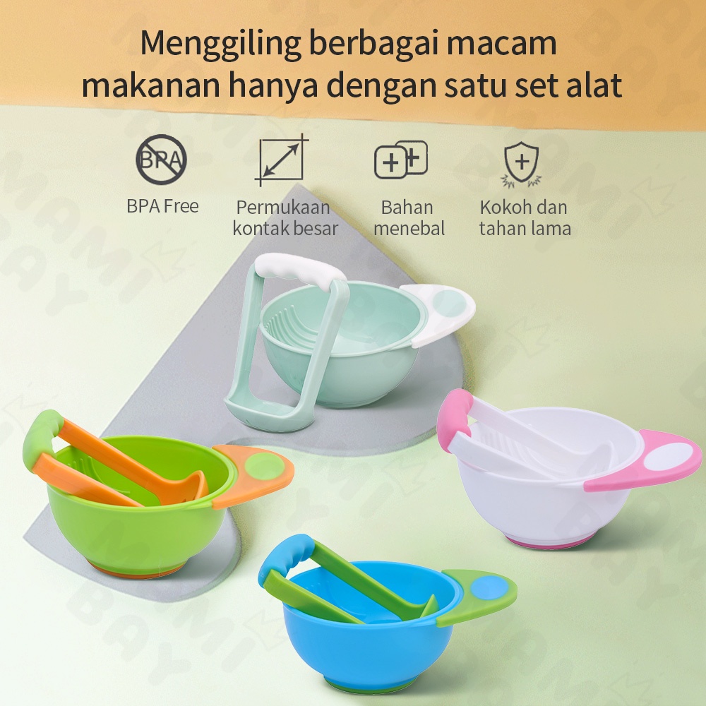 Mamibayi Mangkok bayi grinder bowl alat makan bayi baby food maker