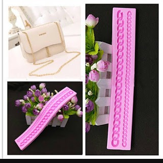 Cetakan Silikon Puding Coklat rantai kecil dan besar