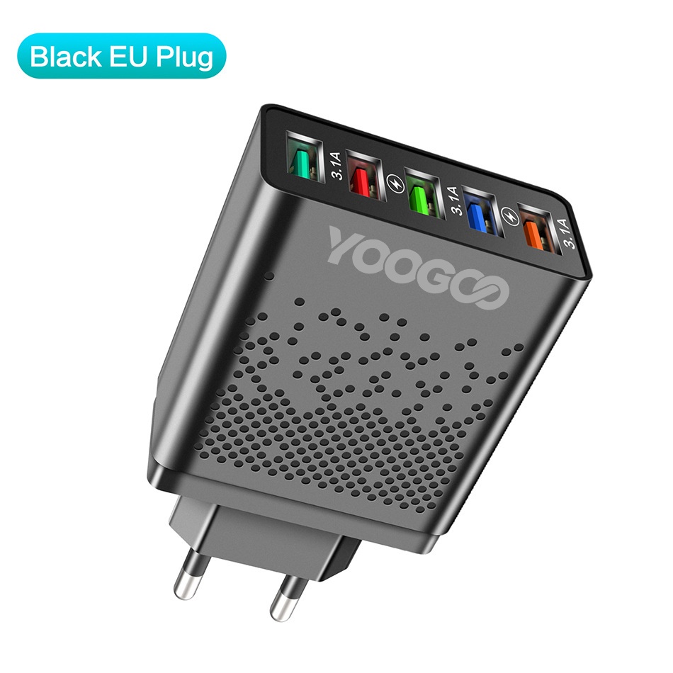 Charger 5USB Fast Charging Multi-port Charging Head 5-port Mobile Phone Charging Head 5U Adapter