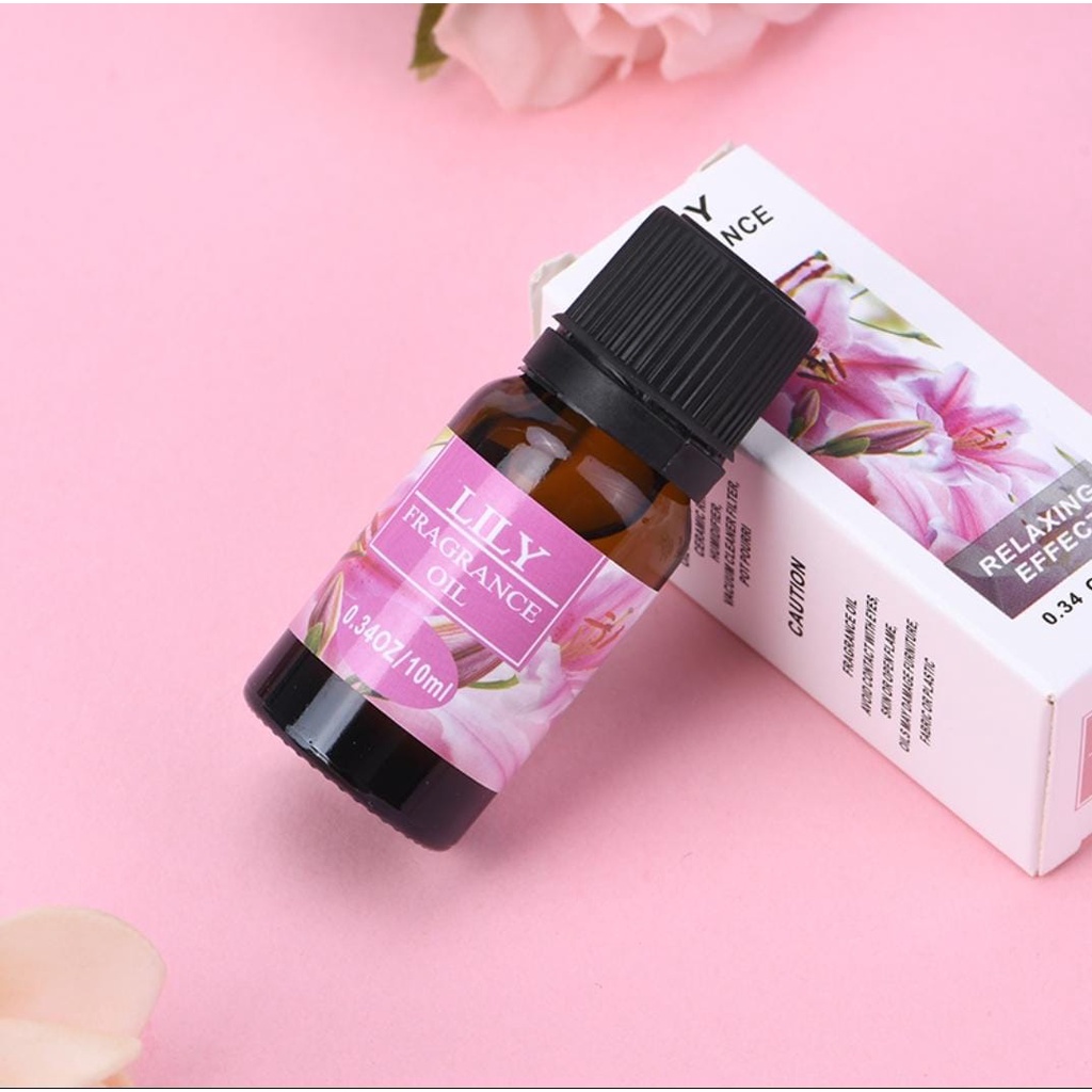 [TAFFWARE] Humidifier Aromatherapy Humidifier Tabung Ultrasonic Pewangi Ruangan Air Diffuser Purifier Oil-Oil 10 ml Lily