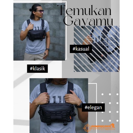 PROMO BELI TAS FREE TOPI | Tas Dada Tactical | Tas Dada Pria Chest Bag Chest Bag Tactical Tas Dada Laser