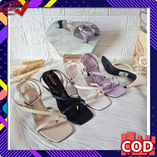 Korean Women Ankle Strap Sandals Heels Sepatu High Heels Wanita 5244 ( Viral Model Terbaru Mh 05 H