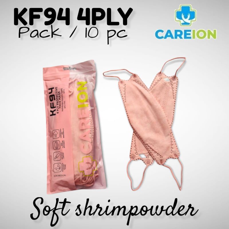 READY MASKER KF KF94 CAREION CARE ION SOFT SHRIMP POWDER ISI 10 LBR PER PACK