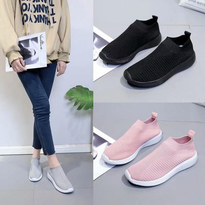 RYS - Simple Cover Sepatu Sneakers Wanita Fashion Casual - Ori Import