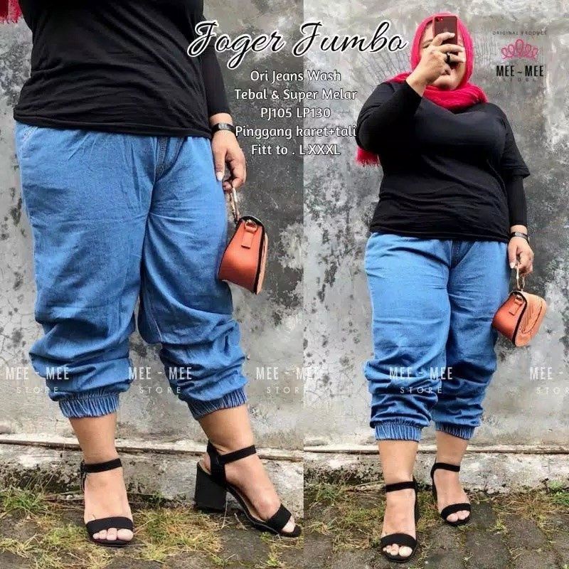 Celana Baggy Jeans JOGER ALLSIZE BIGSIZE LP 80-130 muat bb 100kg