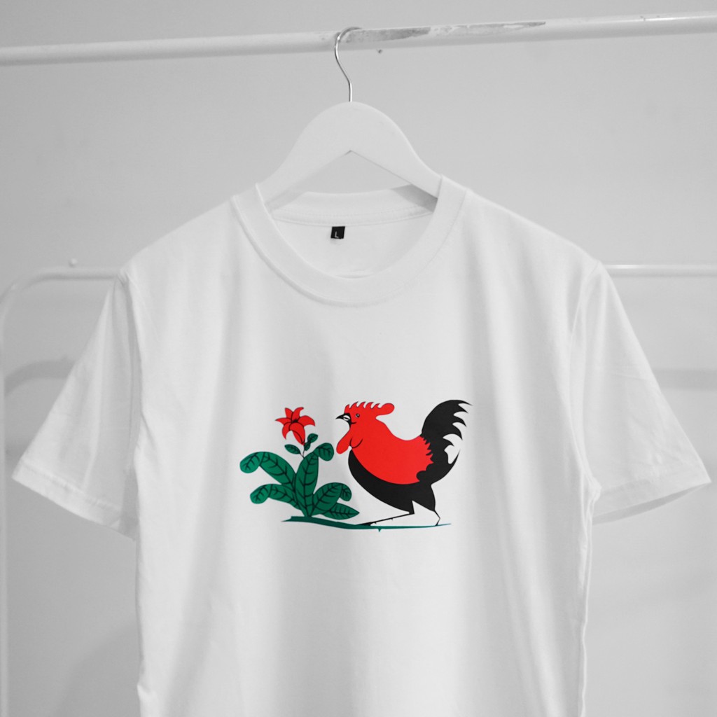 KAOS GAMBAR MANGKUK AYAM JAGO / KAOS AYAM JAGO / KAOS PRINT / KAOS POLOS