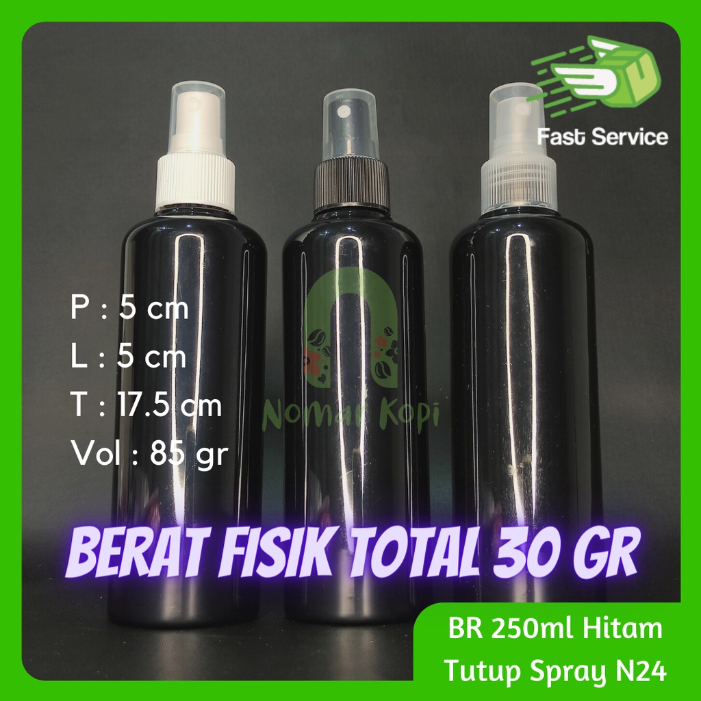 BOTOL 250ML CANTIK CLEAR SPRAY NECK 24 PET TEBAL PARFUME SANITIZER KOSMETIK