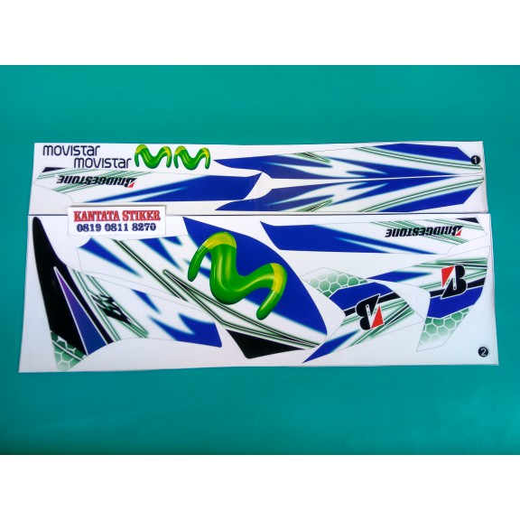 promo stiker / striping motor nmax variasi biru