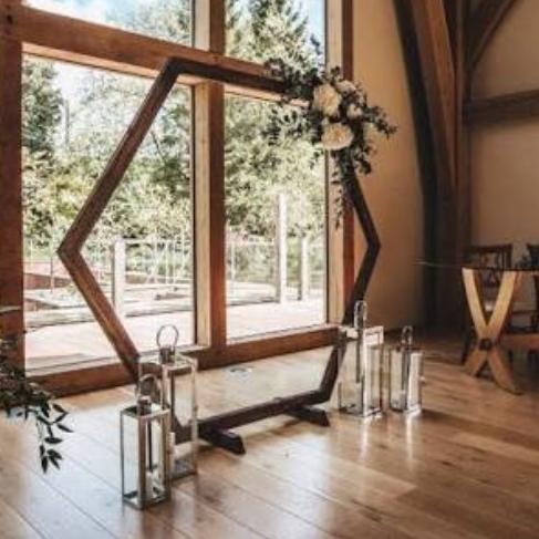 Helnan_Store | Wedding Arch Hexagon Backdrop Photobooth || Gawang Hexagon Backdrop Ph