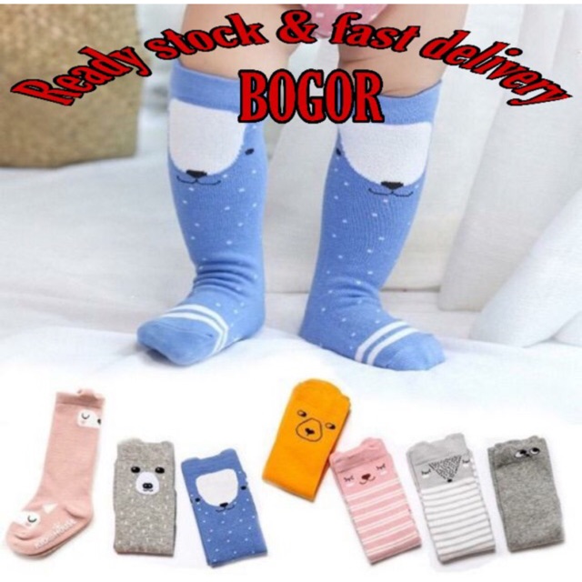 Kaos Kaki Bayi Panjang Premium Import/Kaos Kaki Bayi Korea Lucu