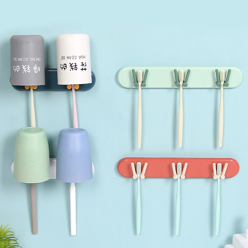 Rak Holder Sikat Gigi / Sendok / Handuk Gaya Nordic Kreatif Dengan Perekat Untuk Dapur / Kamar Mandi