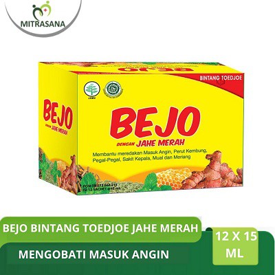 

Bejo Bintang Toedjoe Masuk Angin Jahe Merah 12 X 15 Ml