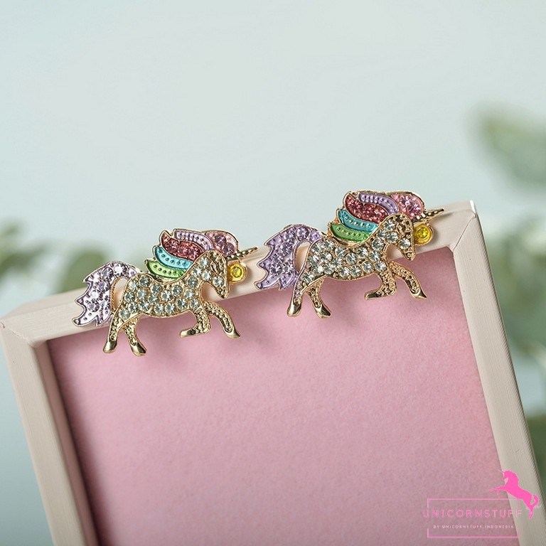 Anting Anting Unicorn Diamond Anak Perempuan Kado Anak Cewek Big Size