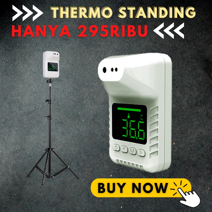 Thermometer Infrared Standing Otomatis Non Kontak Termometer Dinding Tempel Digital Infrared K3X with Tripod 2.1m