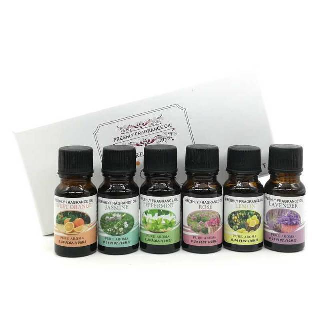 Aroma Terapi 10mil isi 6pcs Taffware Pure Aroma Essential Fragrance Oil Aromatherapy 6 in 1