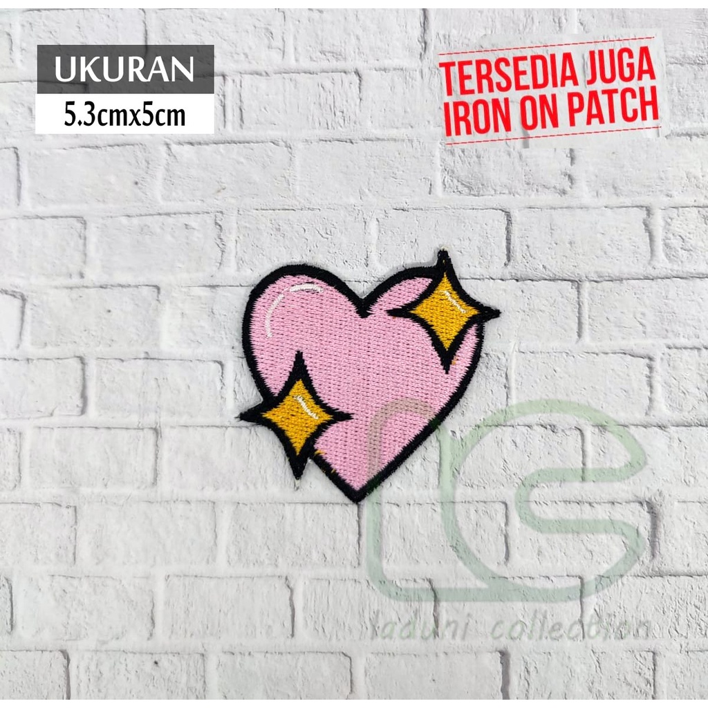 PATCH BORDIR LOVE SPARKLE / STIKER BORDIR