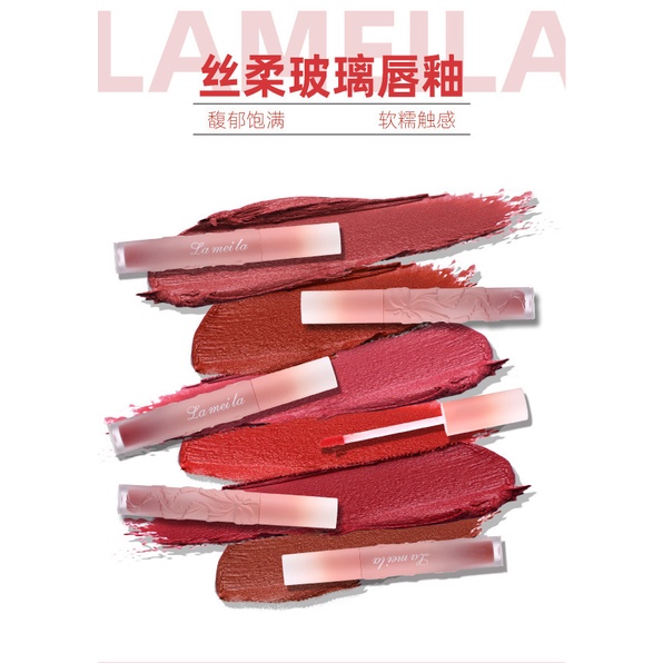 [Original] Lip cream Lip Glaze LAMEILA Ribbon Lipstik Pelembab Tahan Lama Lip Gloss Lipstik/liptint/lipcream/lipstick/lameila