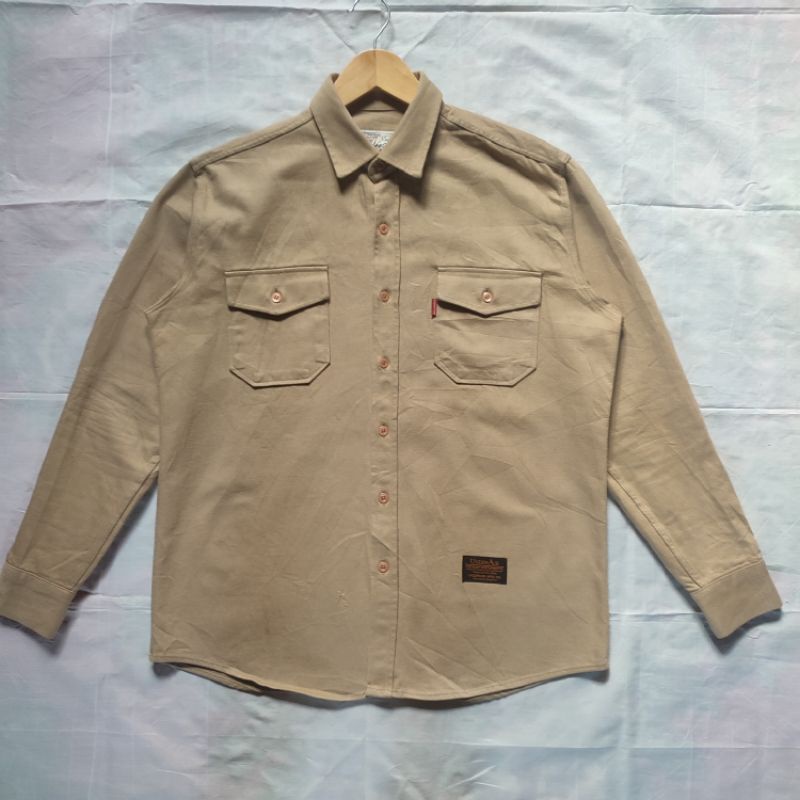 kemeja pria lengan panjang 2pocket under air size L
