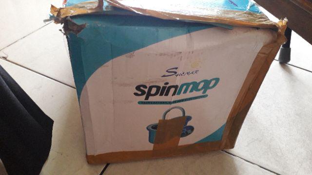 Shenar , Spin Mop 360 Alat Pel Stainless Stell / Kain Pel Lantai Putar , Spin Mop