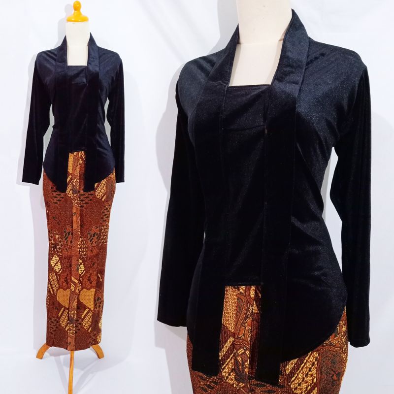 KEBAYA BLUDRU KUTUBARU POLOS LENGAN PANJANG