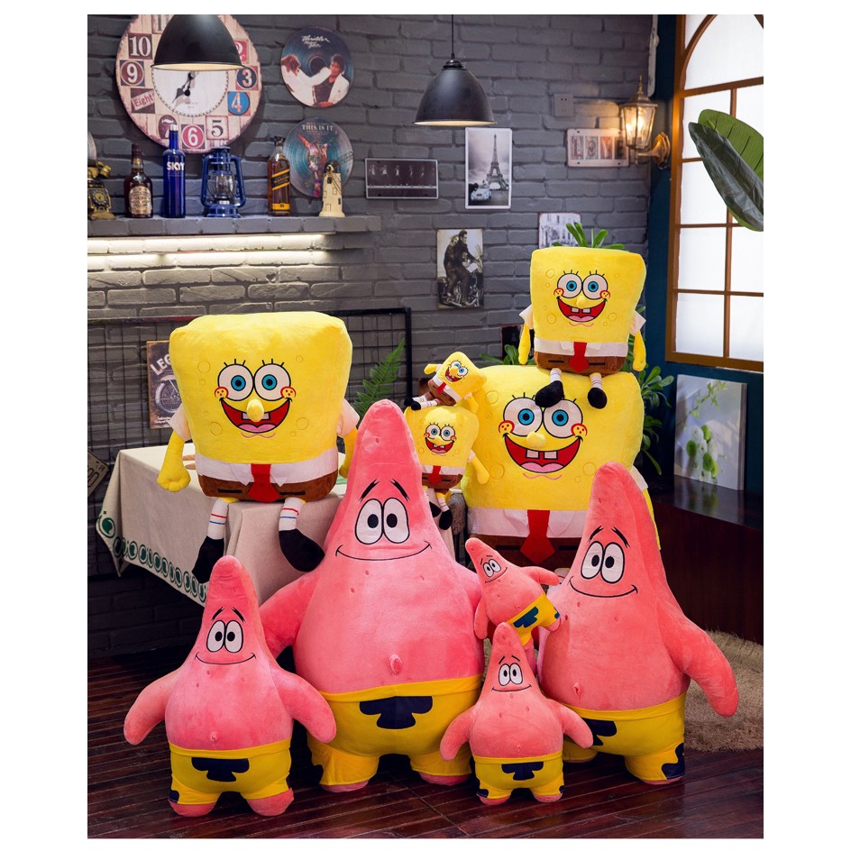 Mainan Boneka Spongebob Patrick Bahan Plush Ukuran 20cm Untuk Hadiah Ulang Tahun Anak