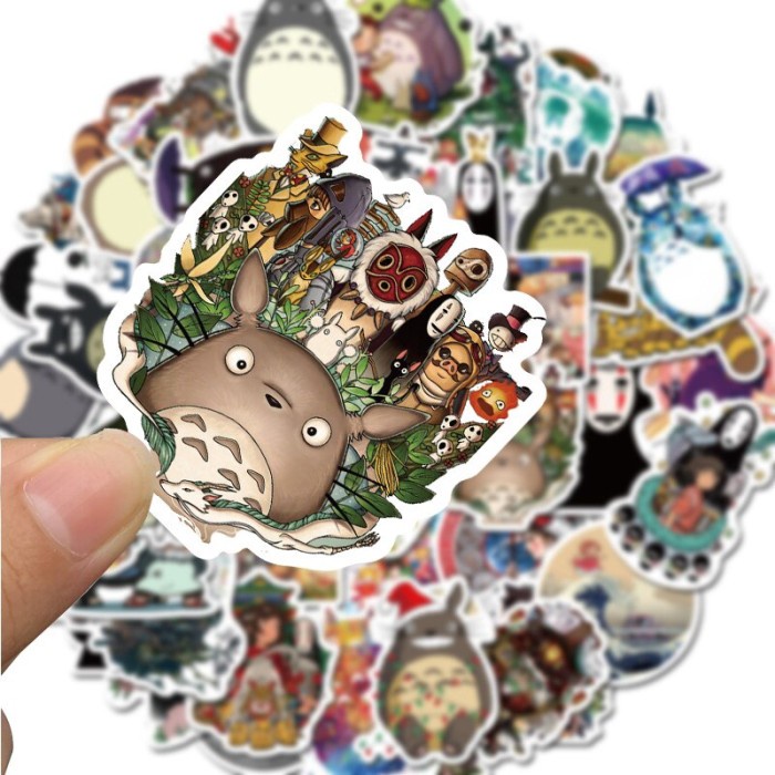 

Cmli 50Pcs Anime Hayao Miyazaki Cartoon Sticker Diy Luggag