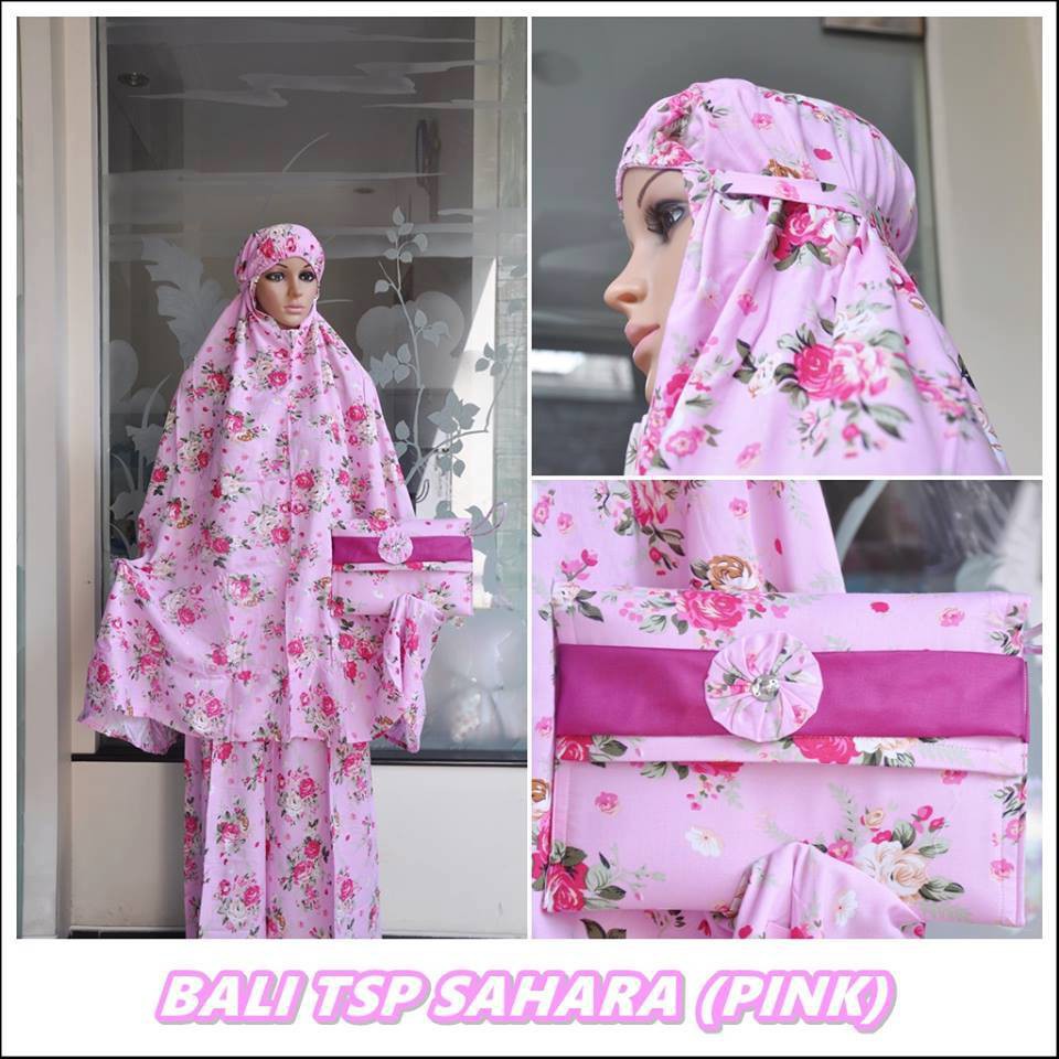 Mukena Bali Sahara Tas Pesta Pink Abu Krem Salem Hitam Tosca Dongker Murah